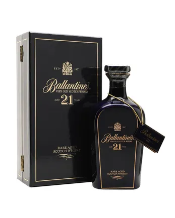 Ballantine's 21 Year Old Blue Ceramic Decanter