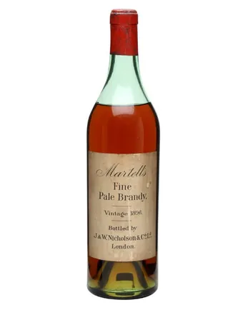 Martell 1896 Fine Pale Brandy J W Nicholson