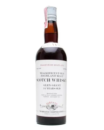 Glen Grant 14 Year Old Army Navy Stores Bottled 1960's Independent Bottling