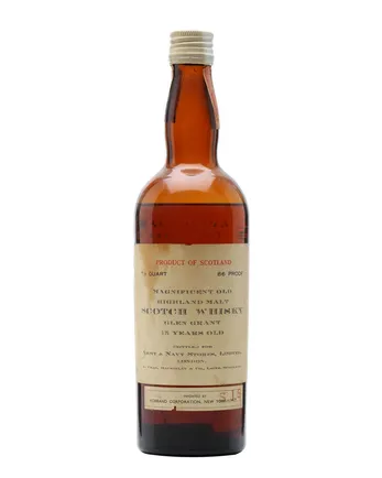 Glen Grant 15 Year Old Army & Navy Stores Bottled 1940s