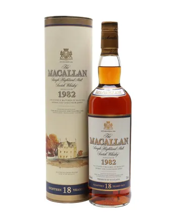 Macallan 1982 18 Year Old Vintage Label