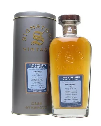 Port Ellen 1982 25 Year Old Sherry Cask Signatory Cask Strength Collection