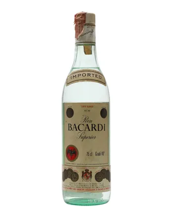 Bacardi Superior Rum Spain Bottled 1970s
