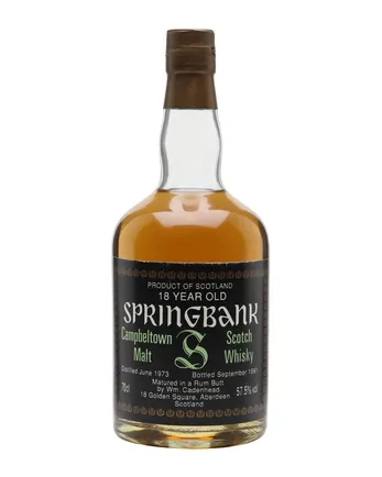Springbank 1973 18 Year Old Rum Butt Cadenhead's