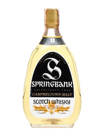 Springbank 8 Year Old Oval Bottle Bottled 1970s