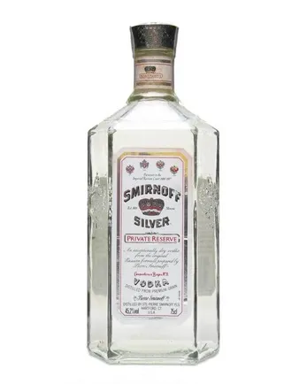 Smirnoff Silver Private Reserve Vodka Bottled 1970s